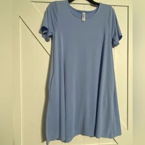 💙 Zenana Premium Blue Mini Dress – Short Sleeves + Pockets! 💙